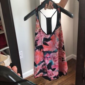 Floral rose print lululemon tank top
